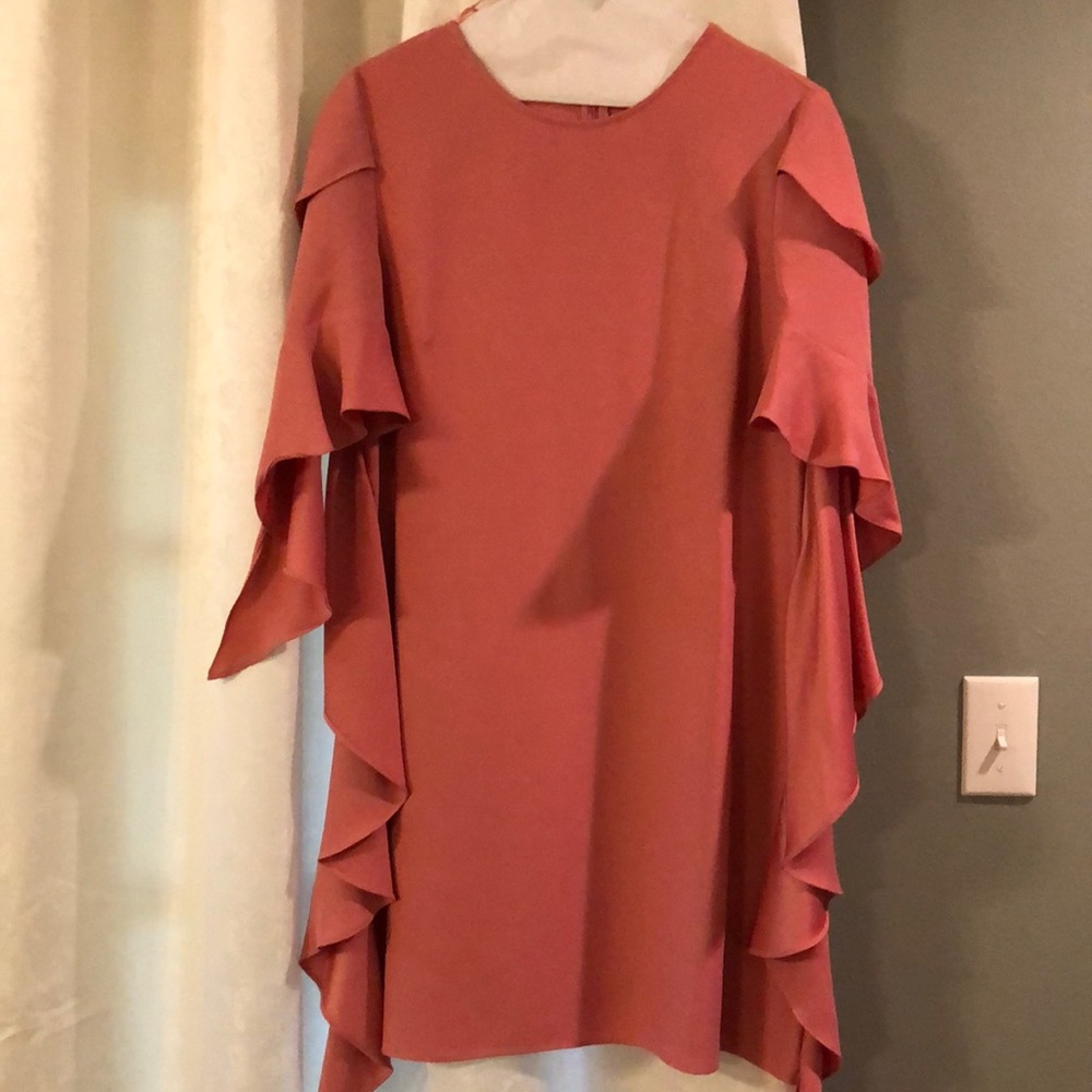 Pink semi-formal evening dress